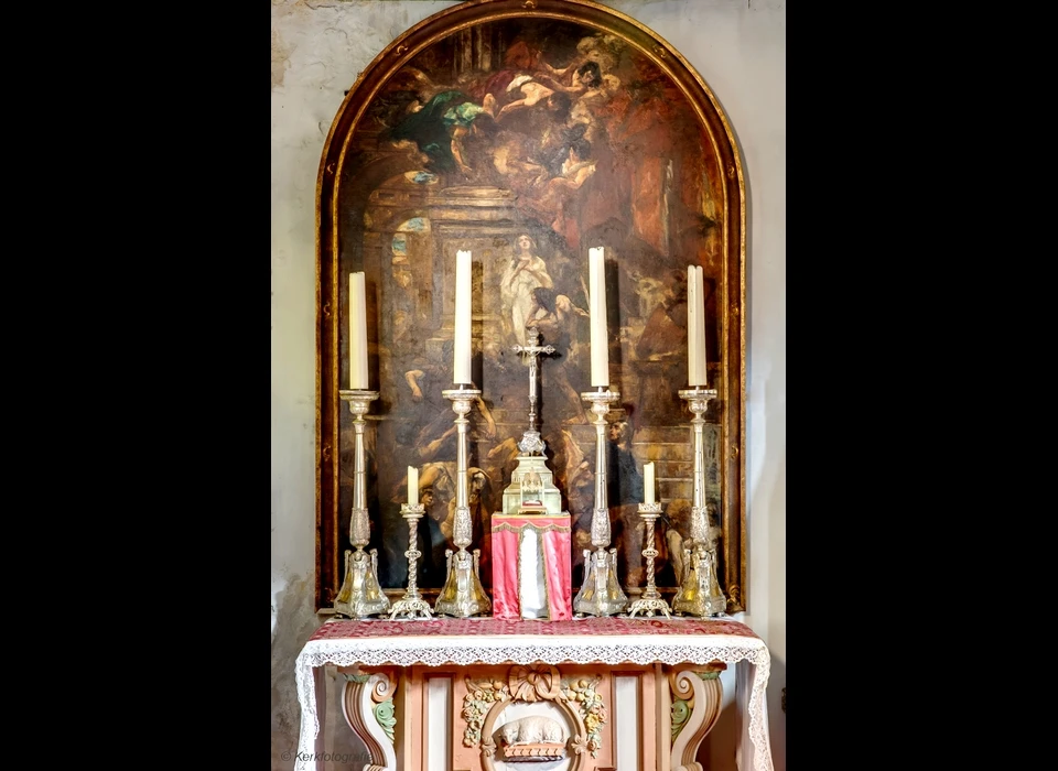 Amstelveenseweg 163 Sint Agneskerk Agnes-altaar met schilderij door J.H.Jurres (2018)