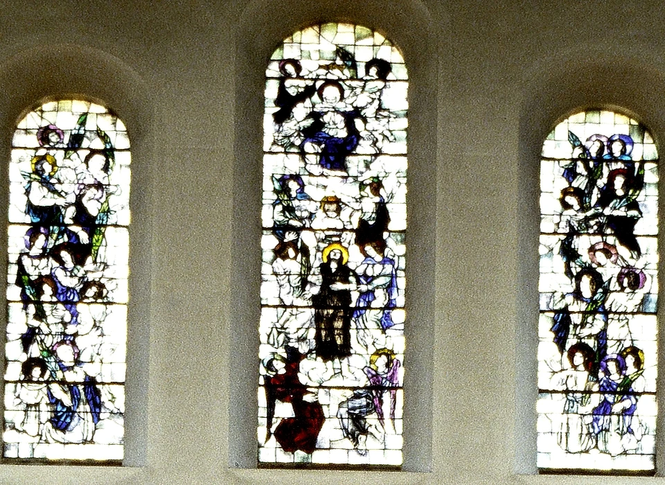 Amstelveenseweg 163 Sint Agneskerk definitief venster in transept (1984)