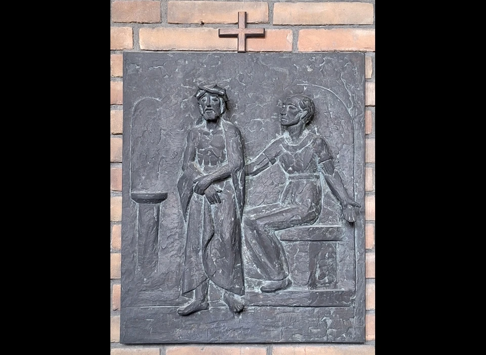 Amstelveenseweg 965 Augustinuskerk kruisweg statie 1 Jezus wordt ter dood veroordeeld door Pontius Pilatus (2025)