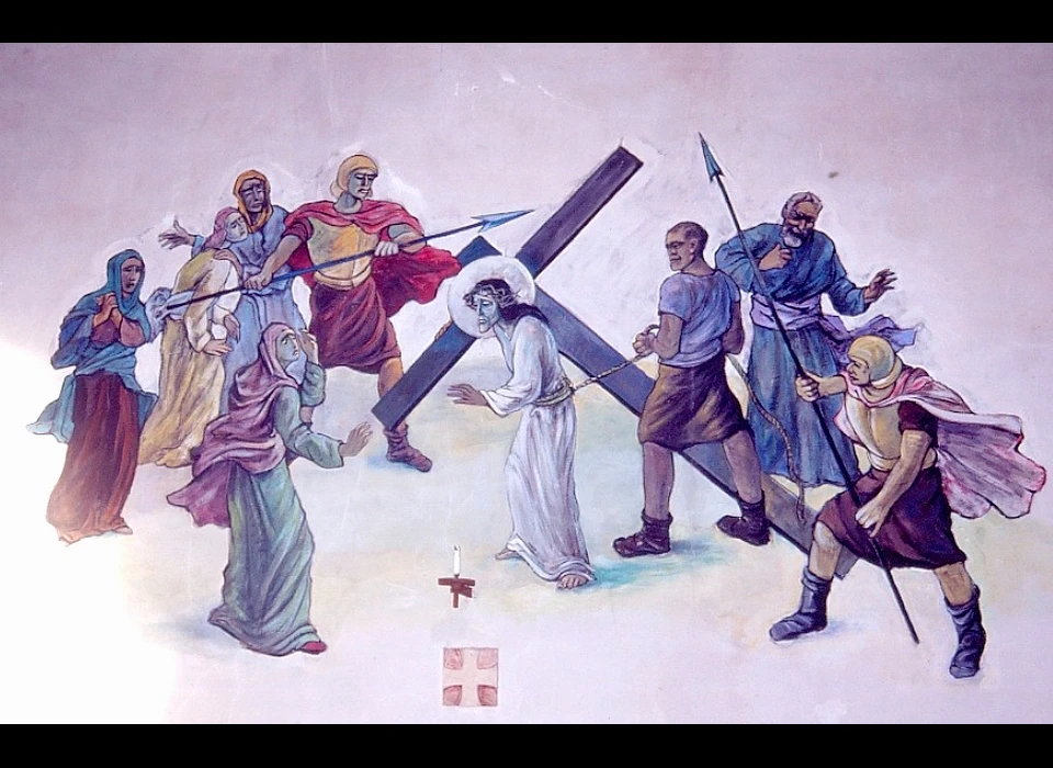 Amstelveenseweg 163 Sint Agneskerk kruisweg statie 8 Jezus troost de wenende vrouwen (2004)