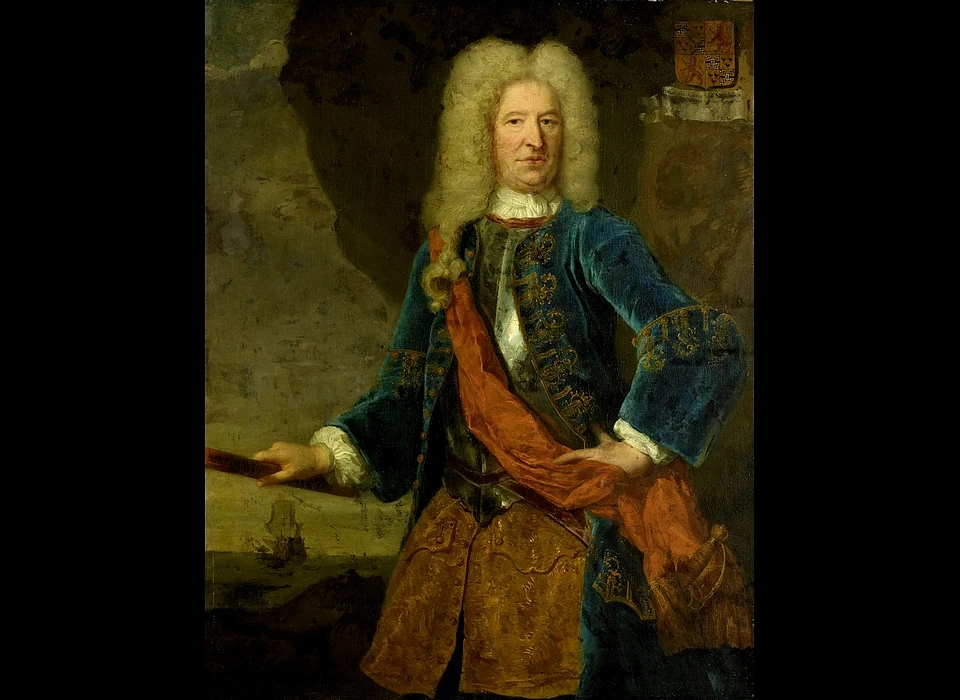 François van Aerssen (1669-1740), heer van Sommelsdijk. Vice-admiraal van Holland en Westfriesland, van 1708-? directeur van de Sociëteit van Suriname. (Mattheus Verheyden, 1728)