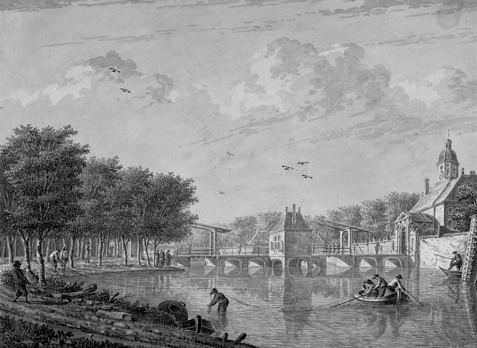 Singelgracht met Utrechtsepoort naar westen gezien (Dirk Verrijk, 1769)