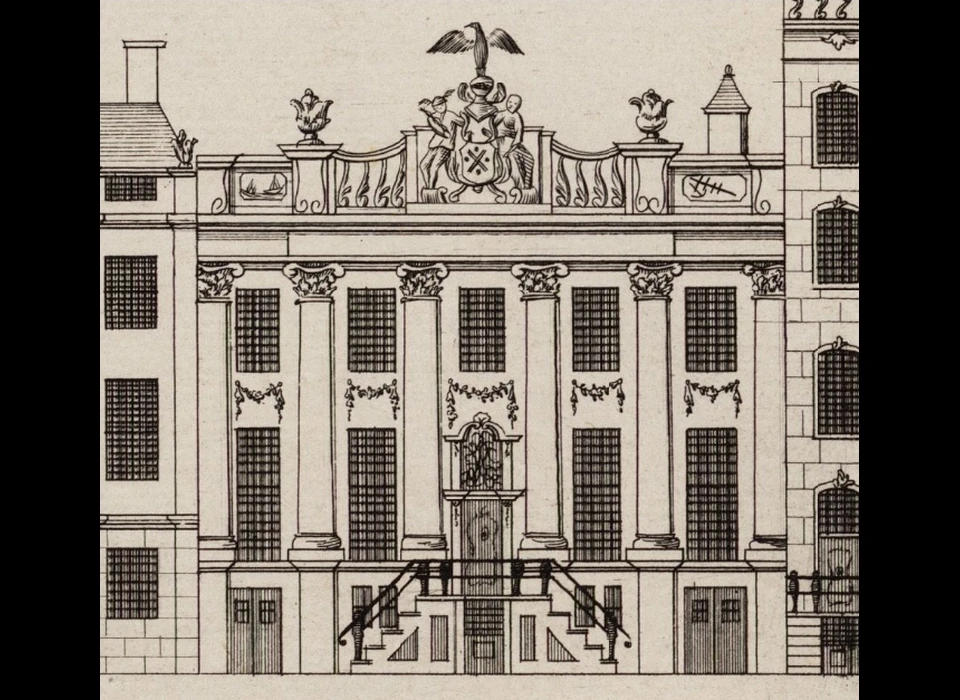 Herengracht 476 na de verbouwing van de gevel (1768)
