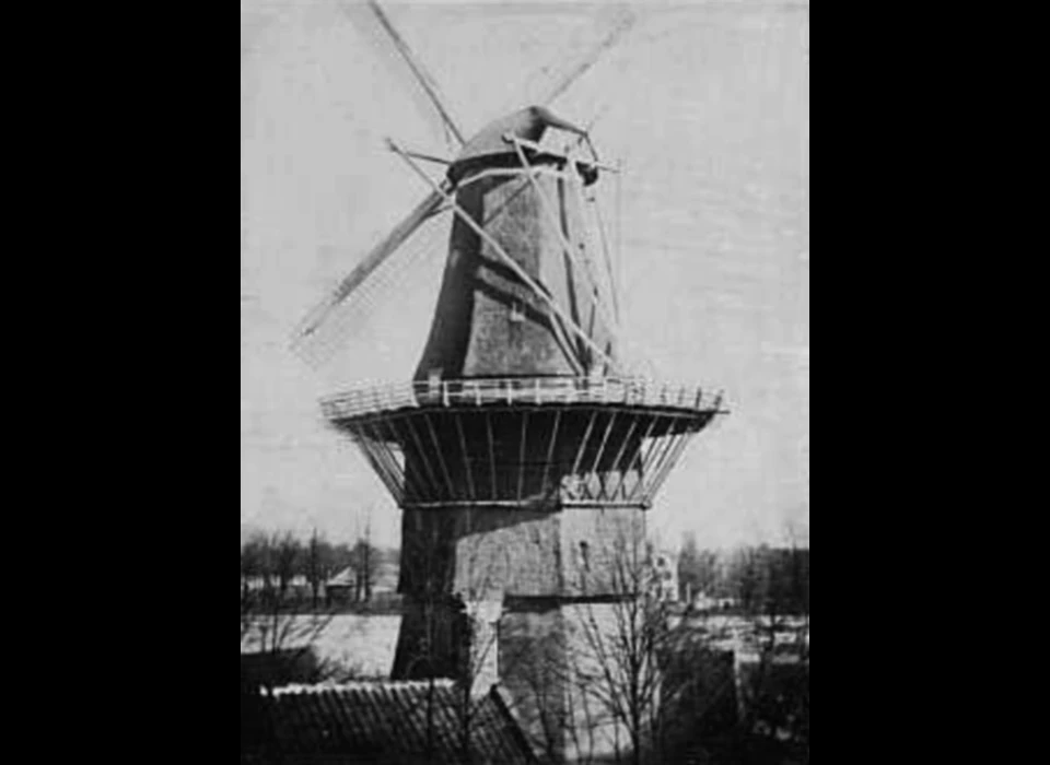 Molen De Ruiter op bolwerk Oetewaal (Asser, ca.1855)