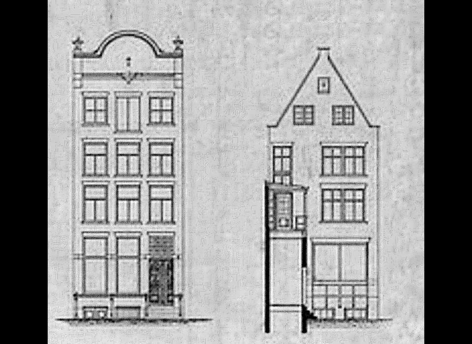 Keizersgracht 101 tekening architect A.L.van Gendt (1890)