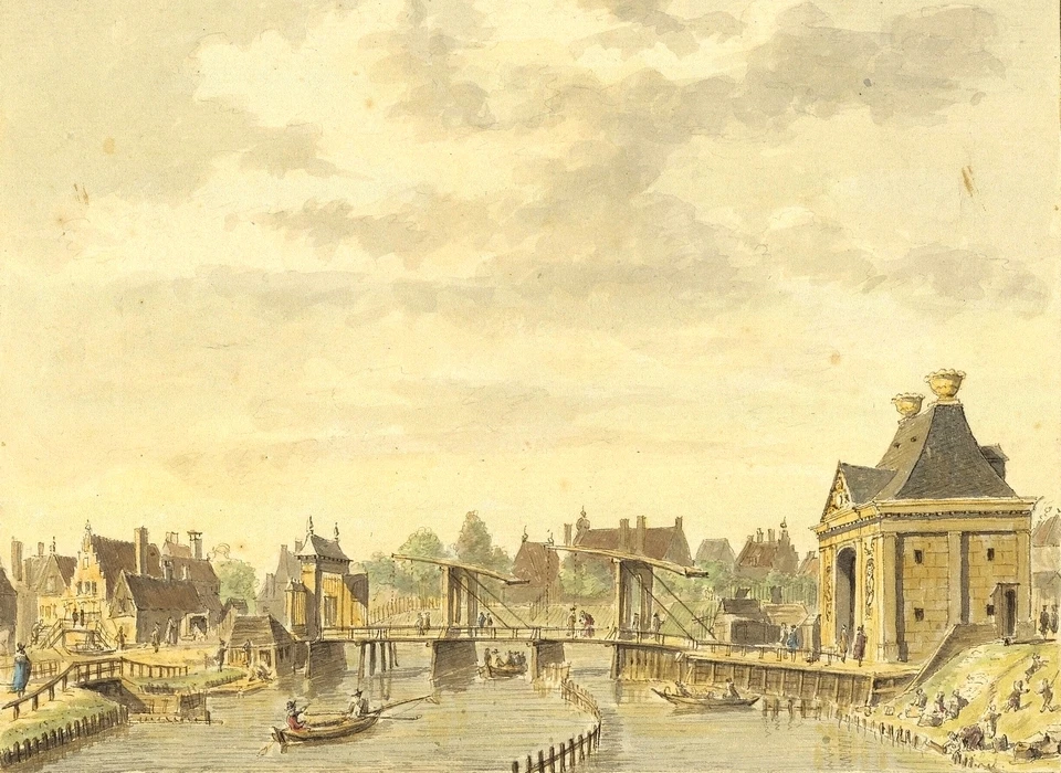 Herengracht 3de Heiligewegspoort naar situatie van ongeveer 1660 (Herman Spilman, 1760)