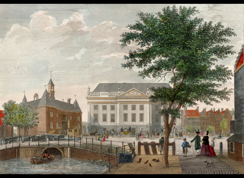 Leidseplein Leidsepoort en Schouwburg gezien van Lijnbaansgracht (H.P.Schouten, 1778)