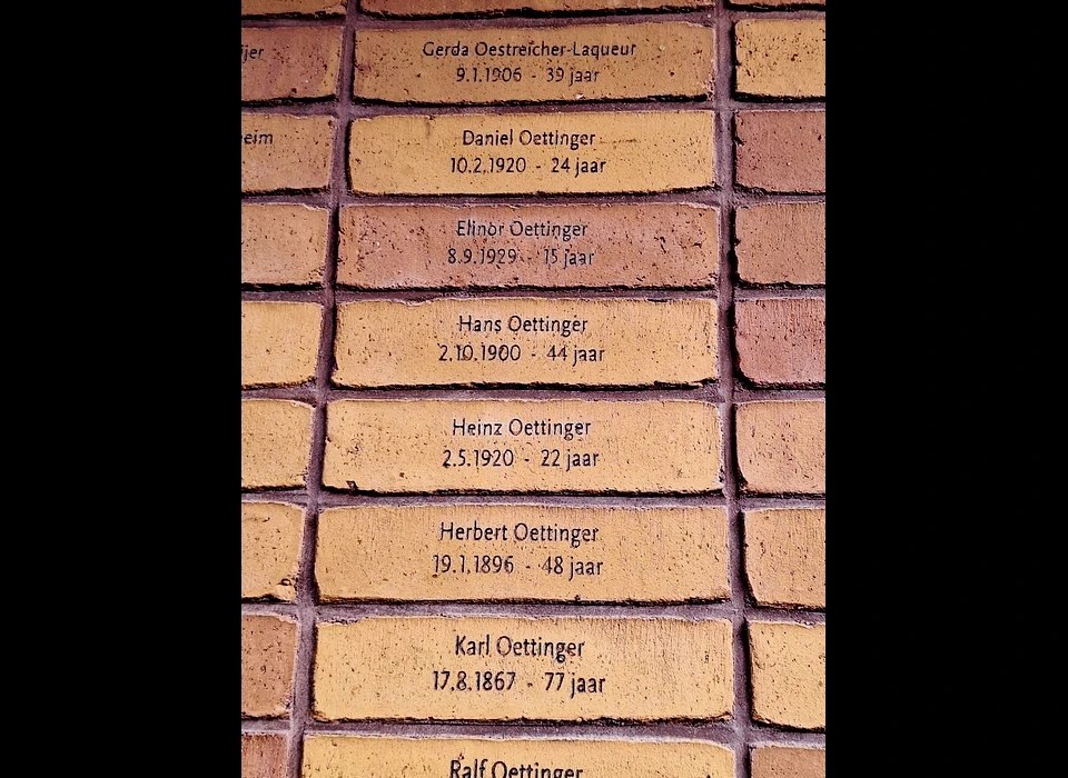 Weesperstraat Nationaal Holocaust Namenmonument detail Oettinger (2025)