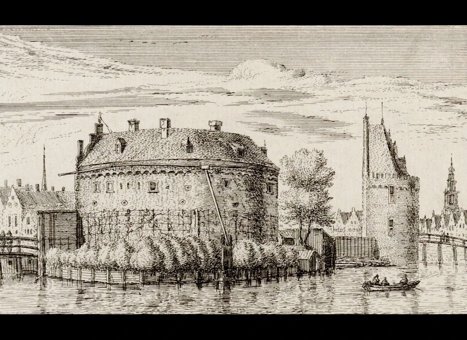 Rondeel naar Swygh Utrecht (Abraham Rademaker (1675-1735), situatie ca.1630)