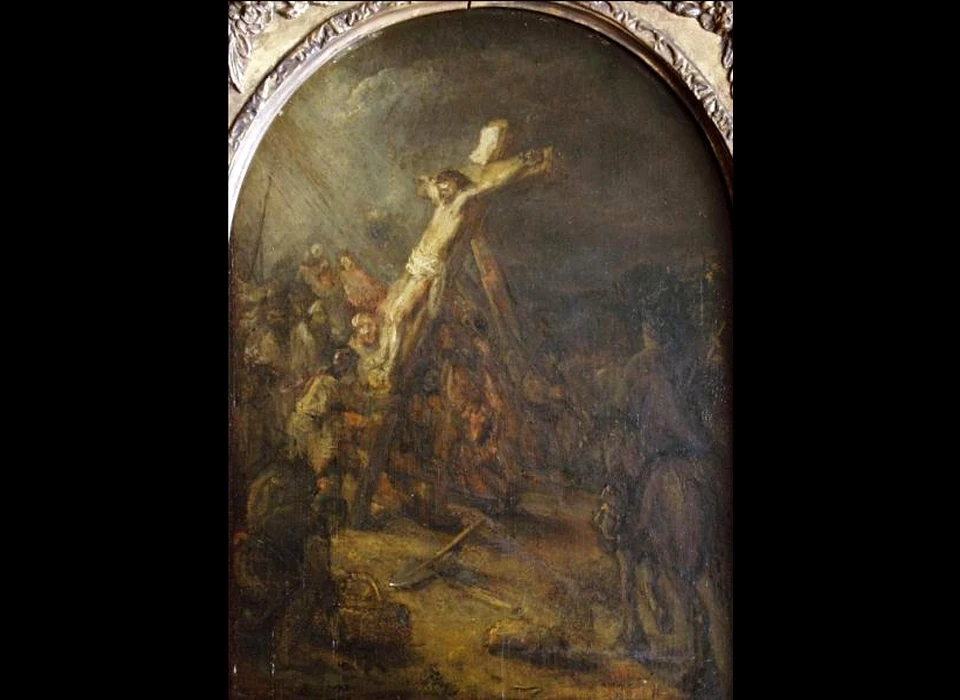 1 van serie van 5 schilderijen voor stadhouder Frederik Hendrik, Kruisoprichting (Rembrandt van Rijn, 1633)