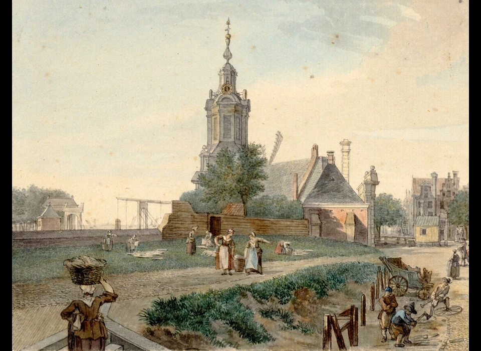 Haarlemmerplein, vierde Haarlemmerpoort (Hendrick de Keyser) (tekening Reinier Vinkeles, 1766)