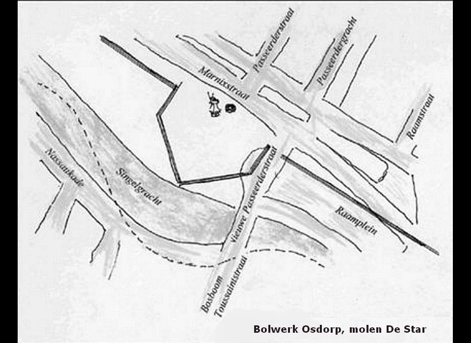 Bolwerk Osdorp op huidige kaart