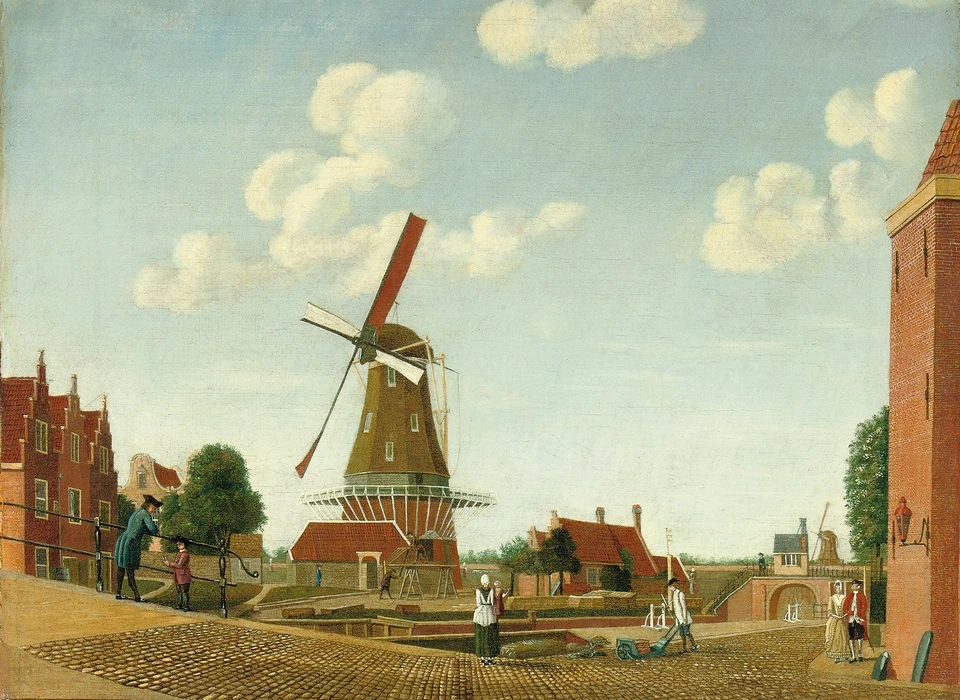 Marnixstraat bolwerk Sloterdijk molen De Kraay (Hendrik Keun, 1770)