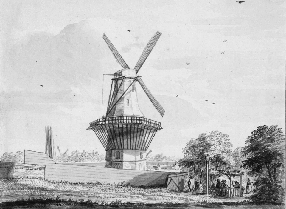 Tweede Marnixplantsoen molen De Bloem (B.Barbiers, 1780)