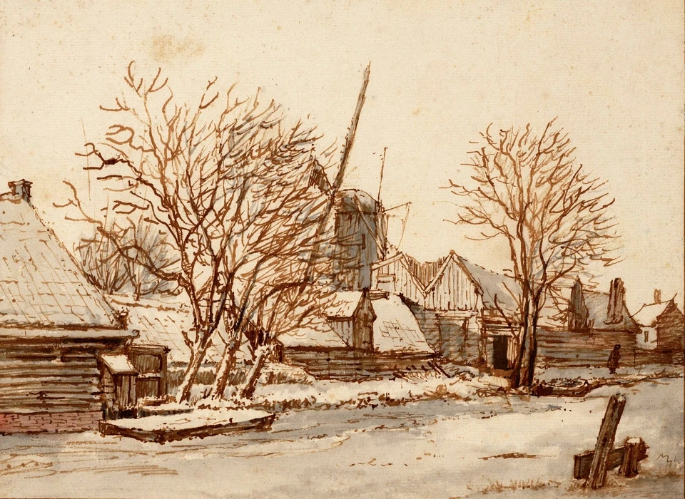 Marnixstraat Bolwerk Rijk met molen De Victor (Gerrit Lamberts, 1815)