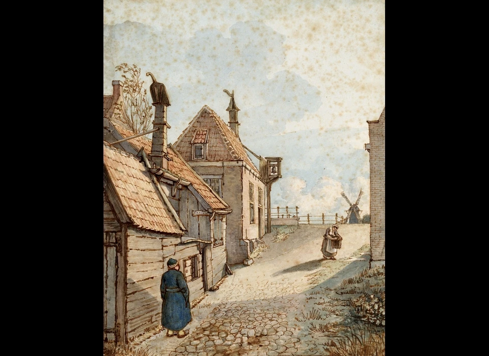 Marnixstraat bij de bel de portierswoning van de Raampoort (1816)