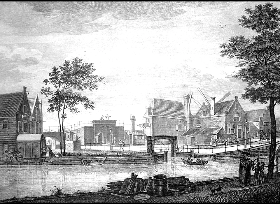 Schans (Lijnbaansgracht) naar Raampoort en Bullebaksluis (Conradi, 1786)