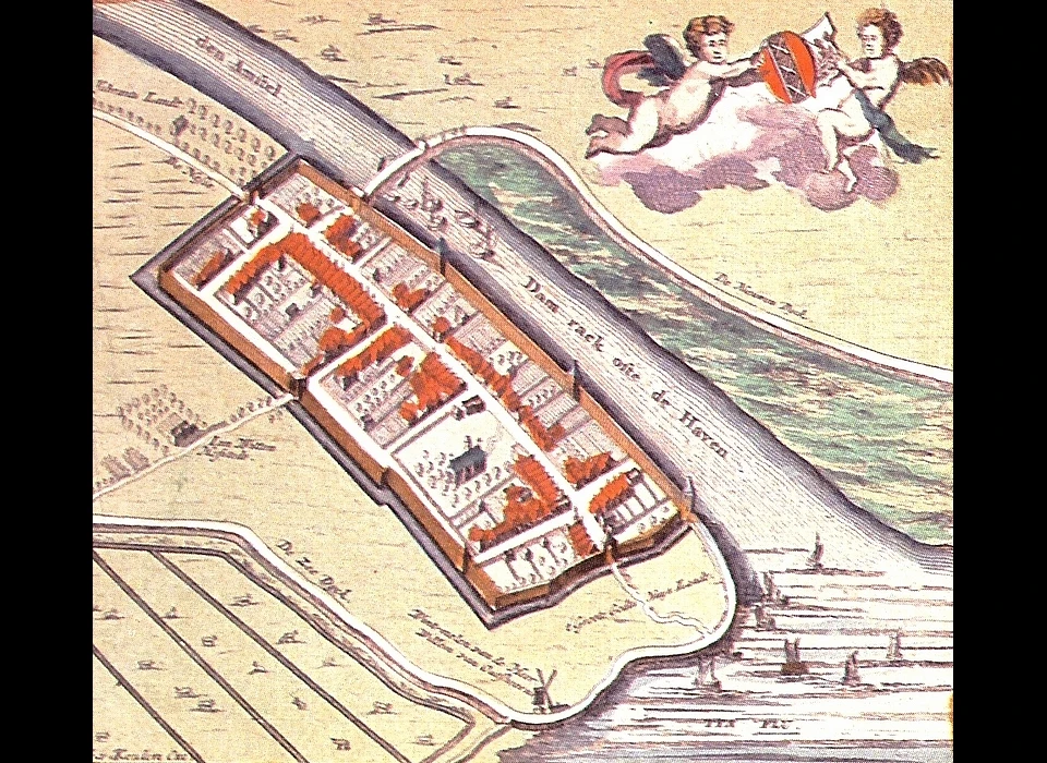 Fictieve plattegrond Amsterdam (J.de Ram, ca.1200)