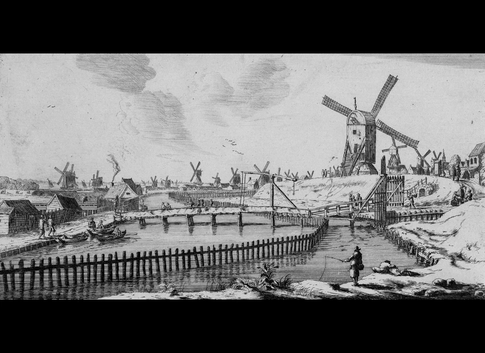 Tweede Marnixplantsoen bolwerk De Bloem, de brug ligt voor de Raampoort (R.Nooms, 1655)