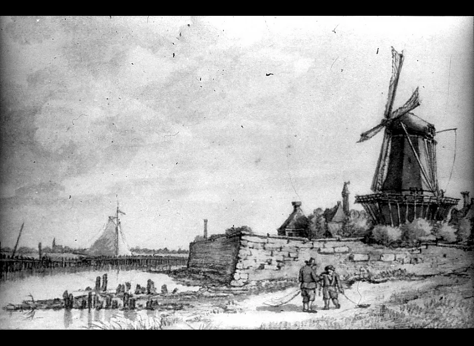 Molen De Bok op bolwerk Blauwhoofd (1816)