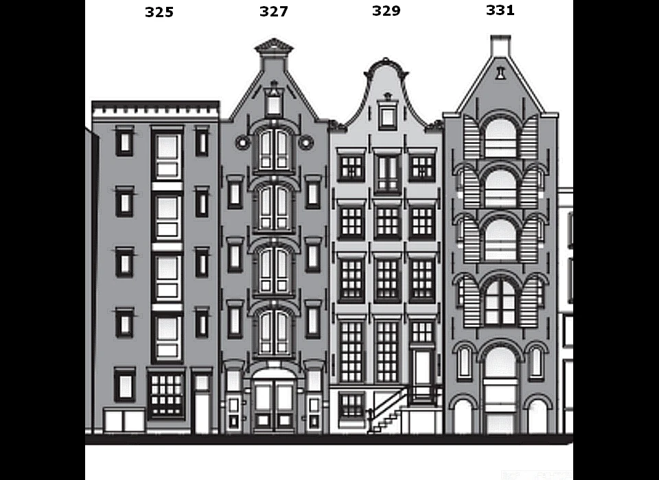 Prinsengracht 325-331 v.l.n.r. Pulitzer Hotel (2016)