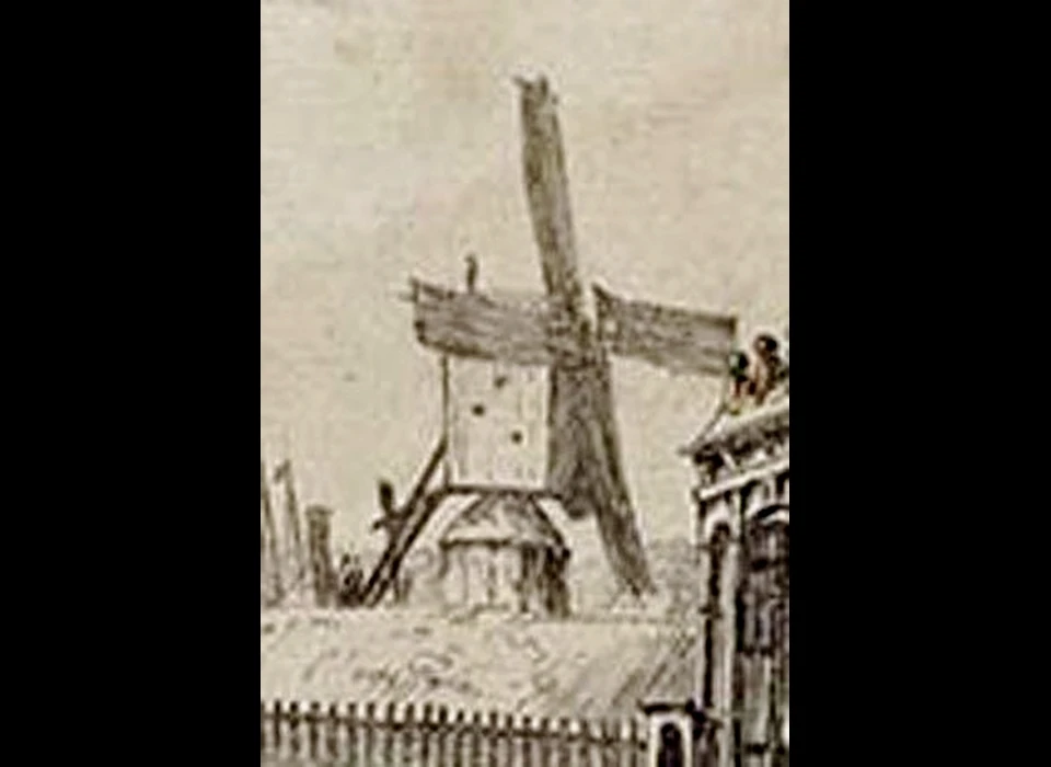 Molen De Valk op bolwerk Diemen (ca.1650)