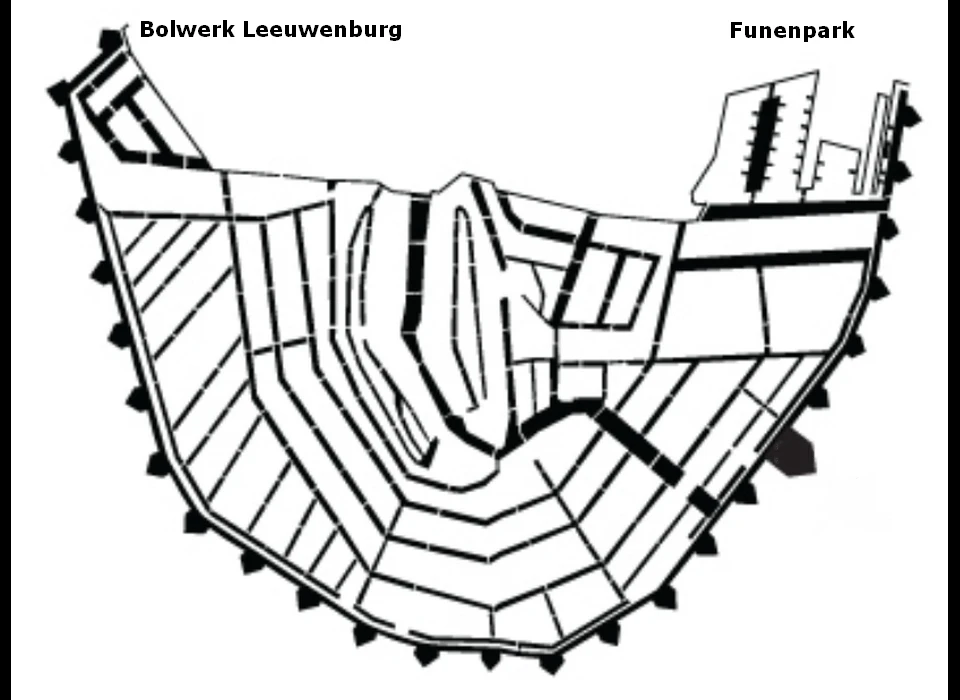 Ligging van bolwerk Weesp op de kaart