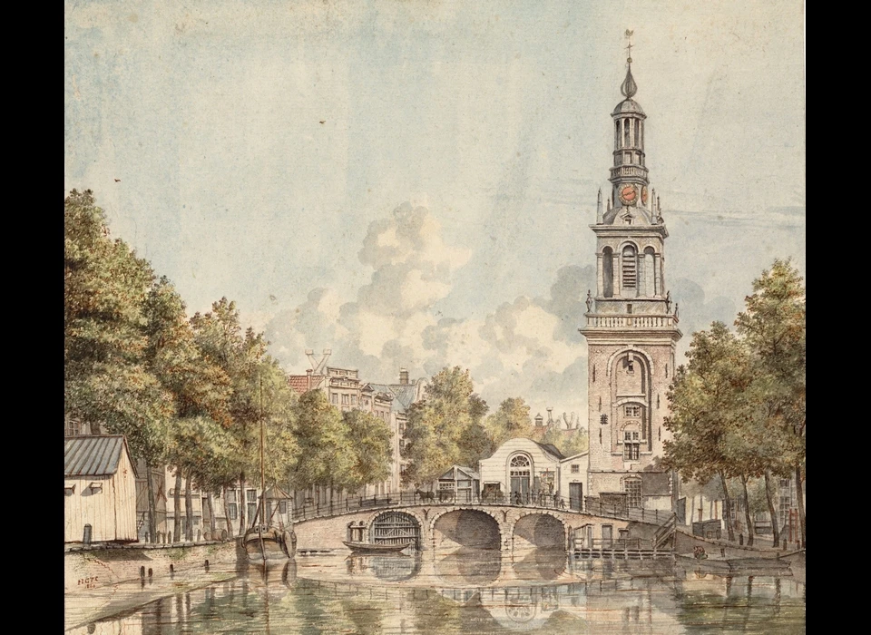 Singel ter hoogte van 159 Jan Roodenpoortstoren (G.ten Cate, 1829)