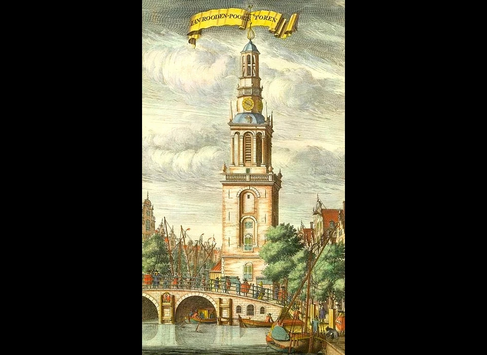 Singel ter hoogte van 159 Jan Roodenpoortstoren (Commelin, 1725)