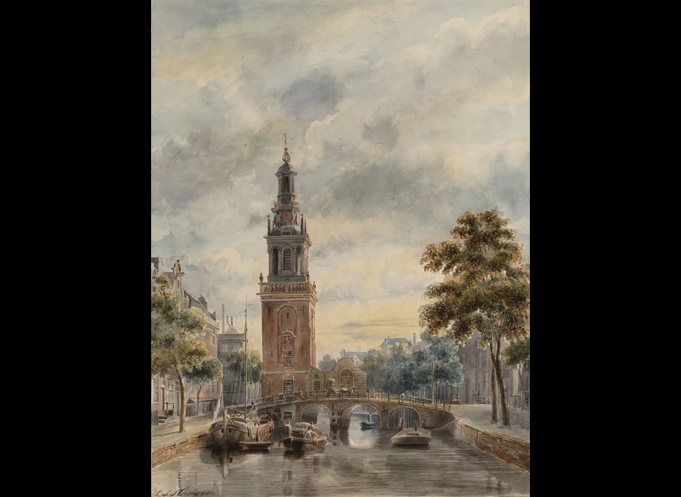 Singel ter hoogte van 159 Jan Roodenpoortstoren (L.J.Hansen, 1829)