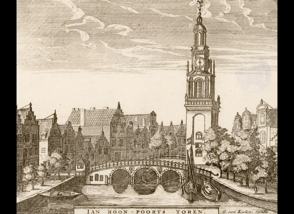 Singel ter hoogte van 159 Jan Roodenpoortstoren (Gerard van Keulen, 1680)