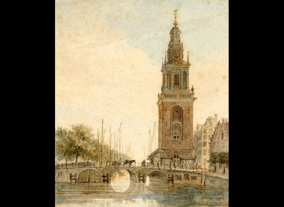 Singel ter hoogte van 159 Jan Roodenpoortstoren (Reinier Vinkeles, 1767)