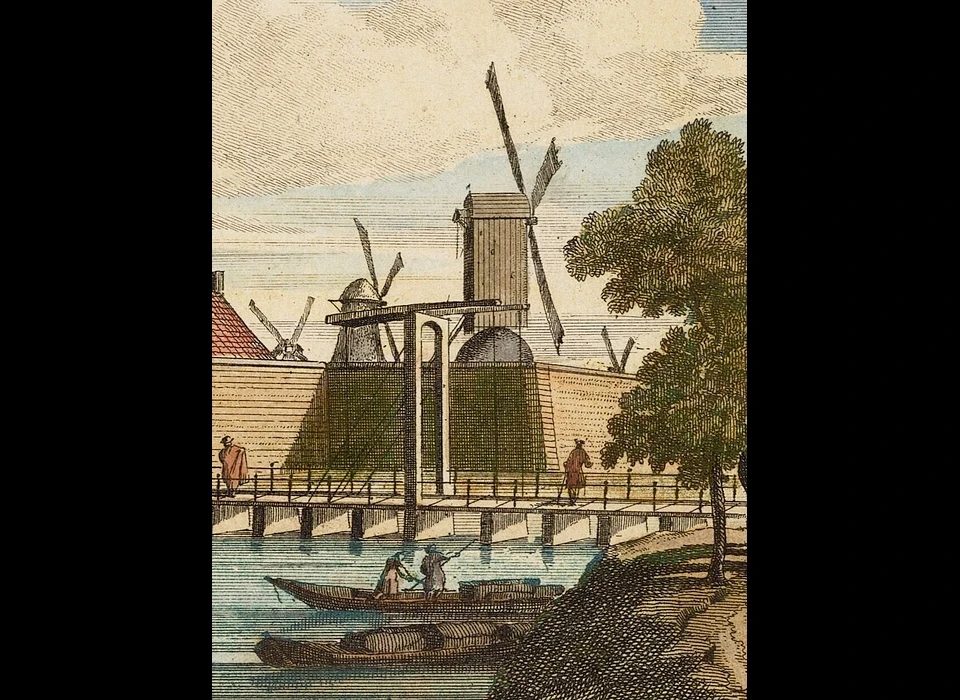 Molen De Wetering op bolwerk Wetering (Pieter Schenk, 1710)