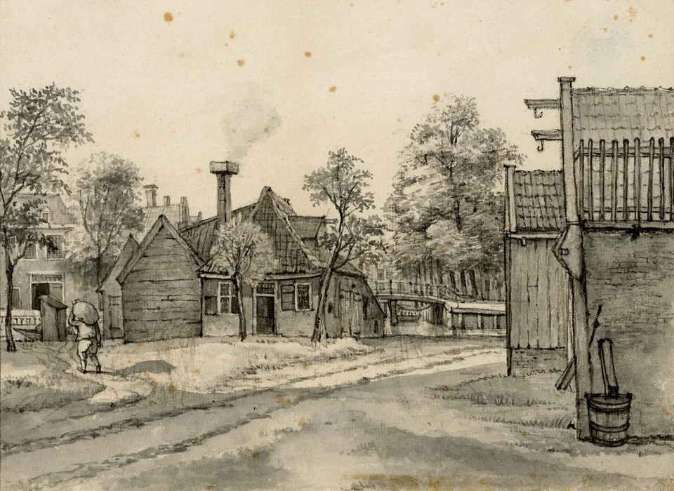 Bolwerk Amstelveen, Weteringschans gezien naar Spiegelgracht (Gerrit Lamberts, 1815)