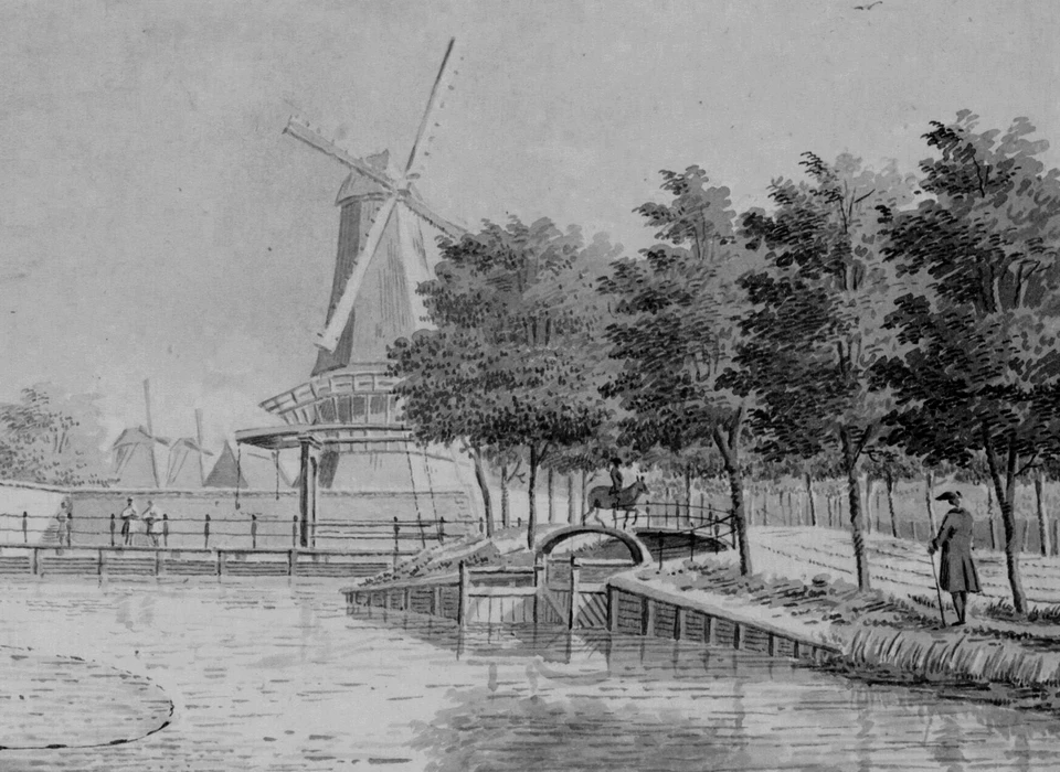 Molen De Wetering op bolwerk Wetering (Dirk Verrijk, 1777)